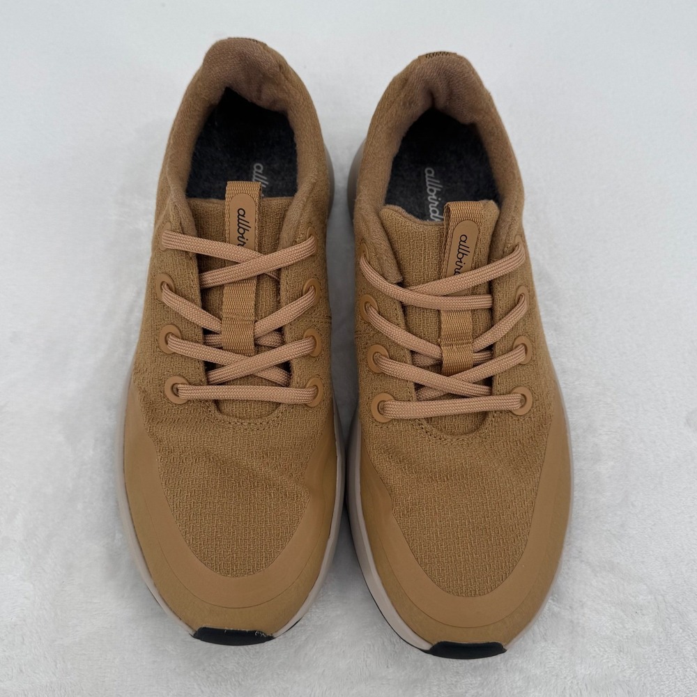 Allbirds Wool Runner Mens Size US 9.5 Tan WRP Weather Repellent Comfort Sneakers